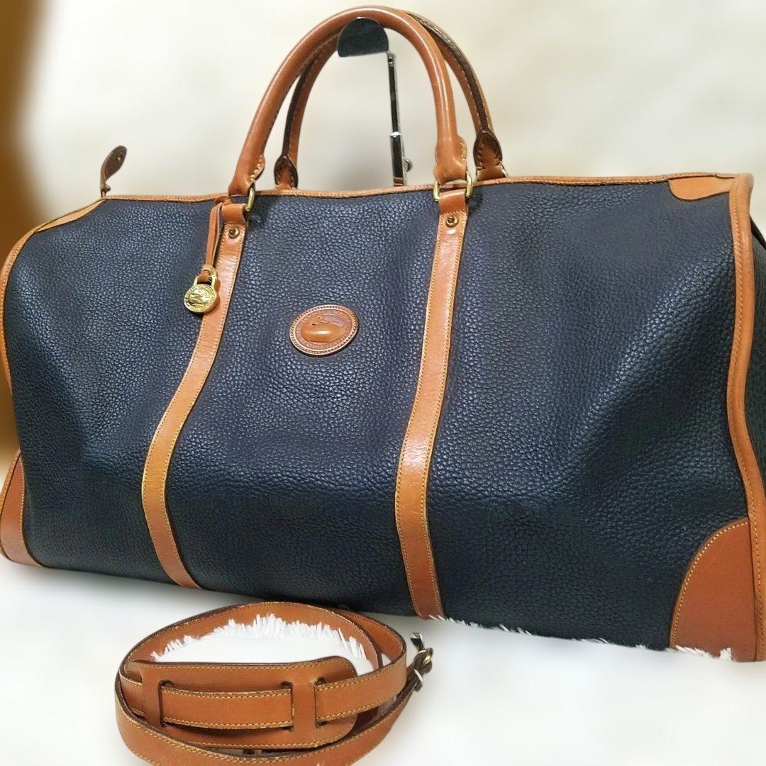 【美品・USA製】DOONEY＆BOURKE ボストンバッグ 2way シボ革