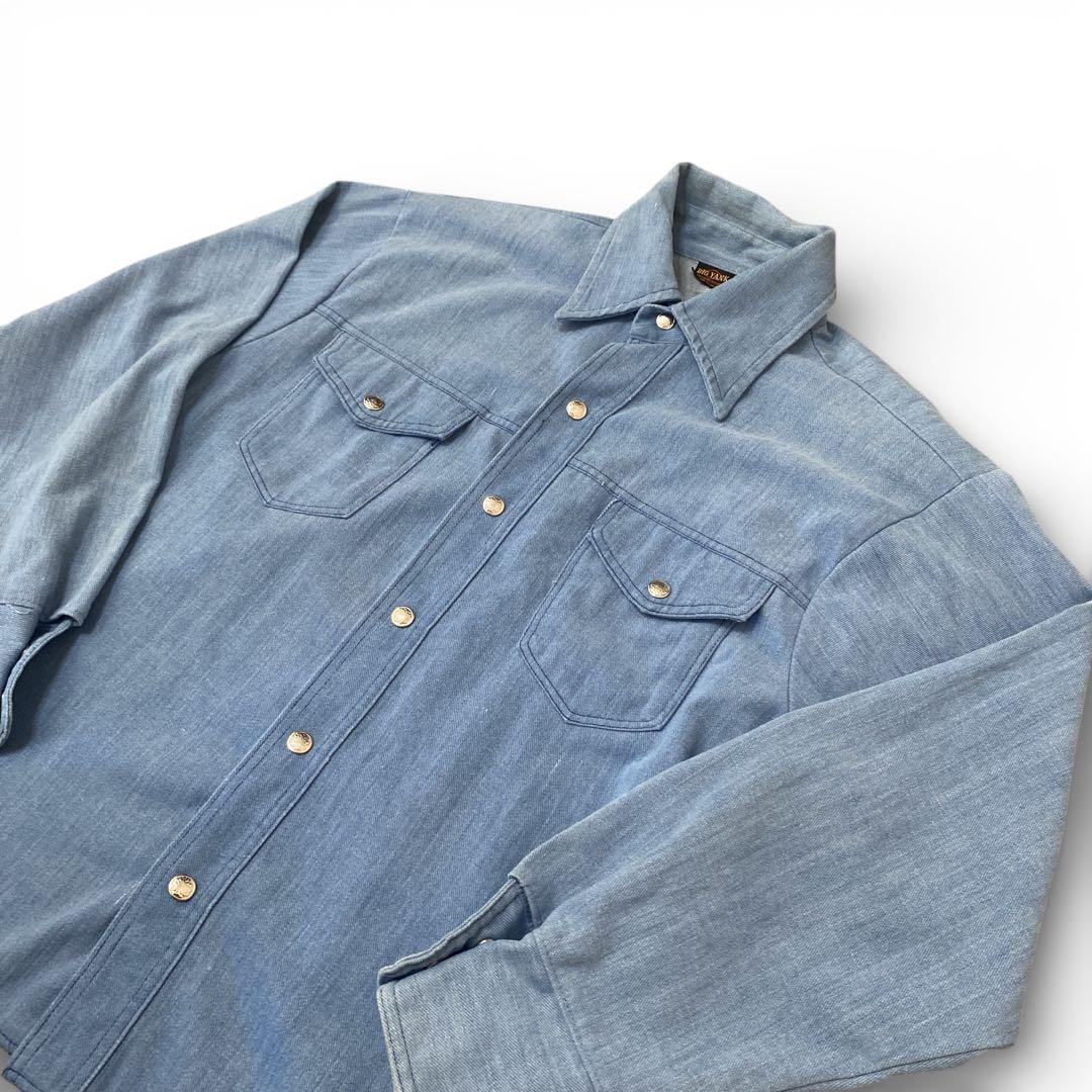 70’s BIG YANK デニムシャツ　ジャケット　コットンポリ　ヴィンテージ