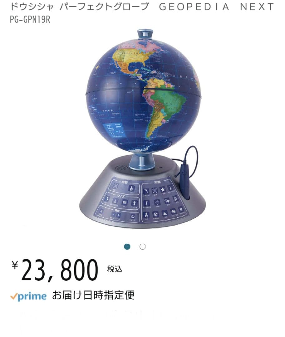 ドウシシャ しゃべる地球儀 パーフェクトグローブ 地球儀 PG-GPN19R