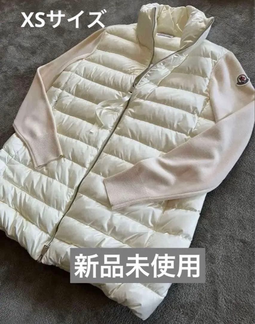 新品未使用 モンクレール　ニット　ミドル丈ダウンカーディガンXS ミドル丈