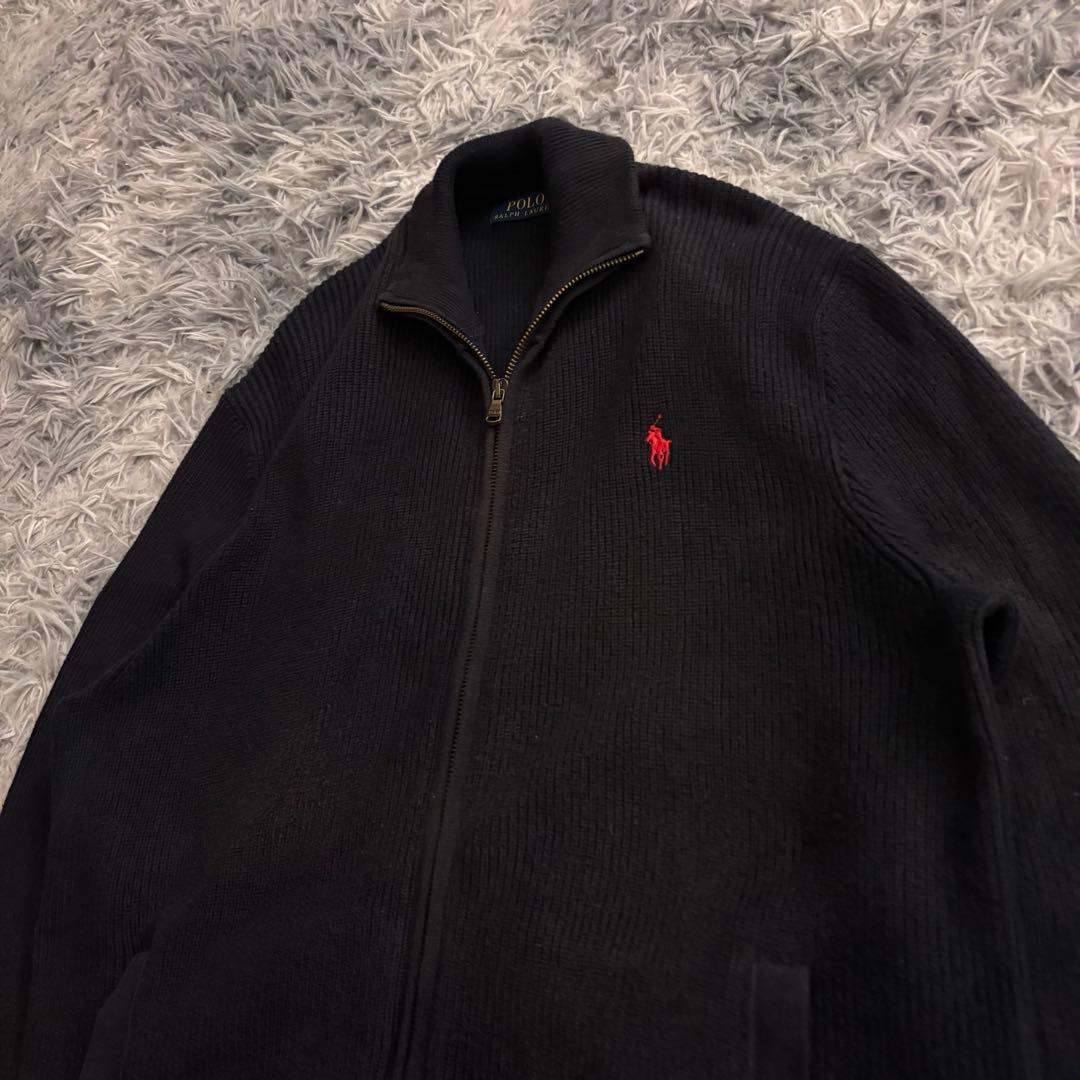 や*せ様 90s Polo Ralph Lauren ドライバーズニット　ジップ