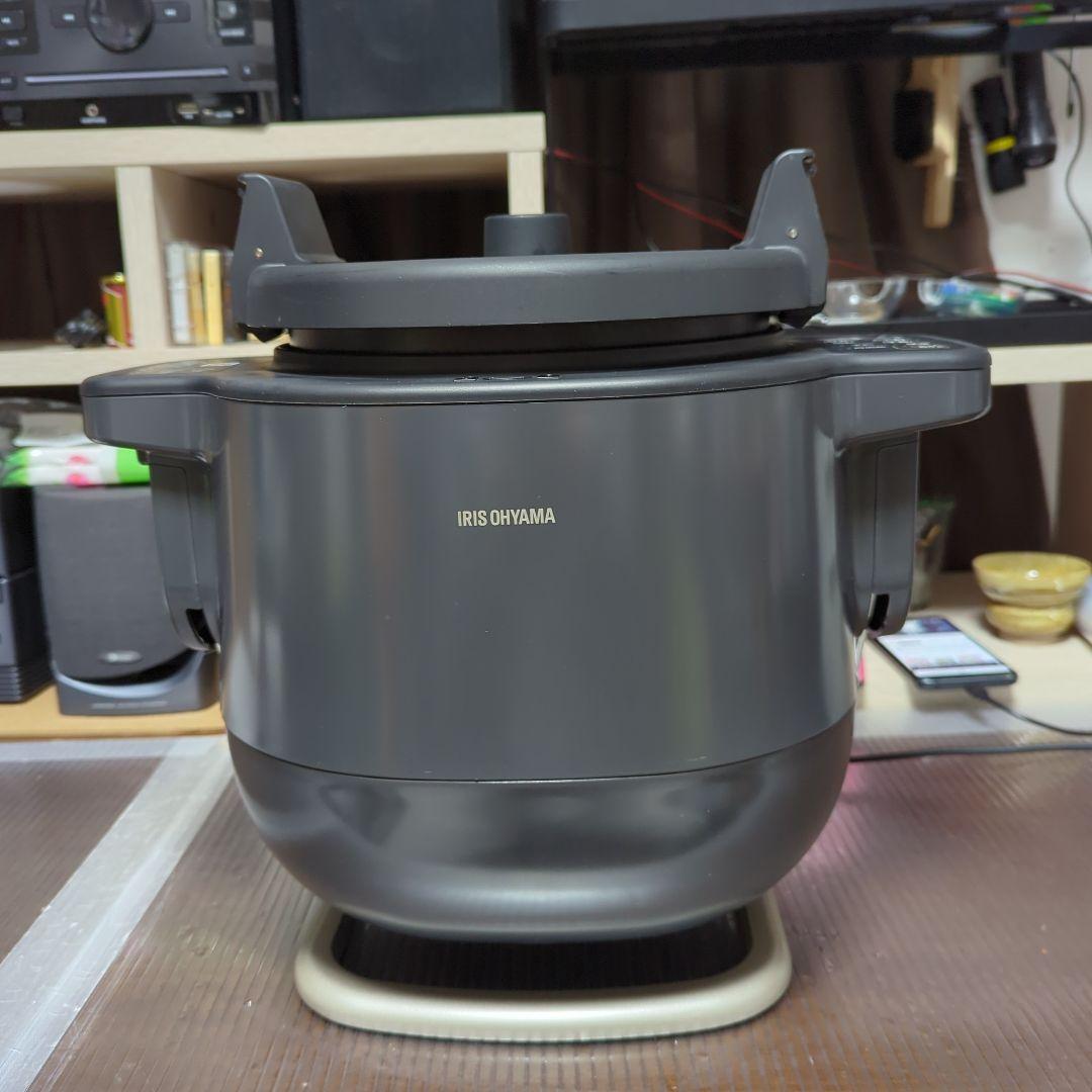 （使用頻度極少 美品）アイリスオーヤマ 自動かくはん式調理機 DAC-IA2-H