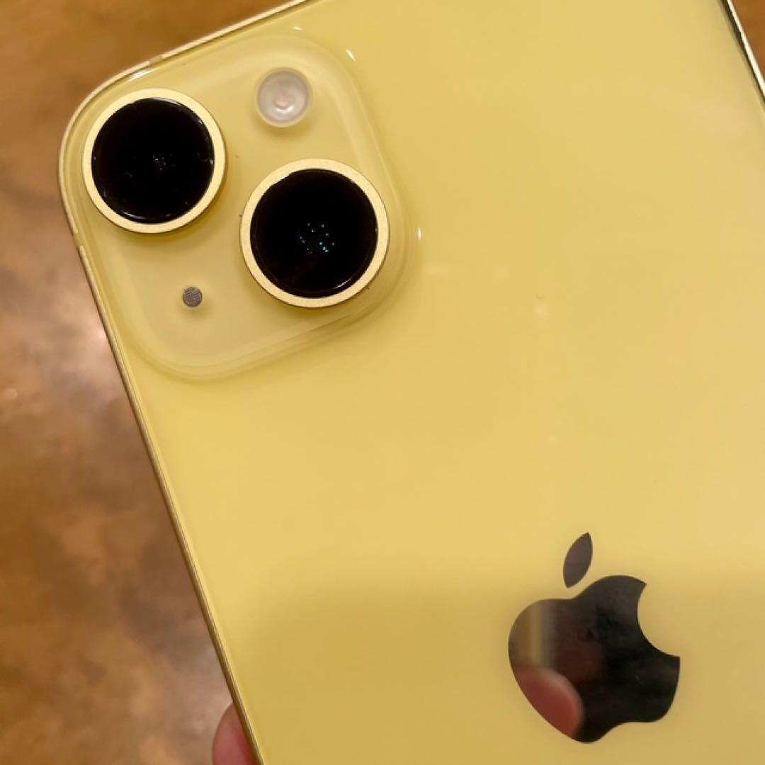 iPhone14 本体 ・512GB・美品・イエロー・箱とピン付き・アイフォン