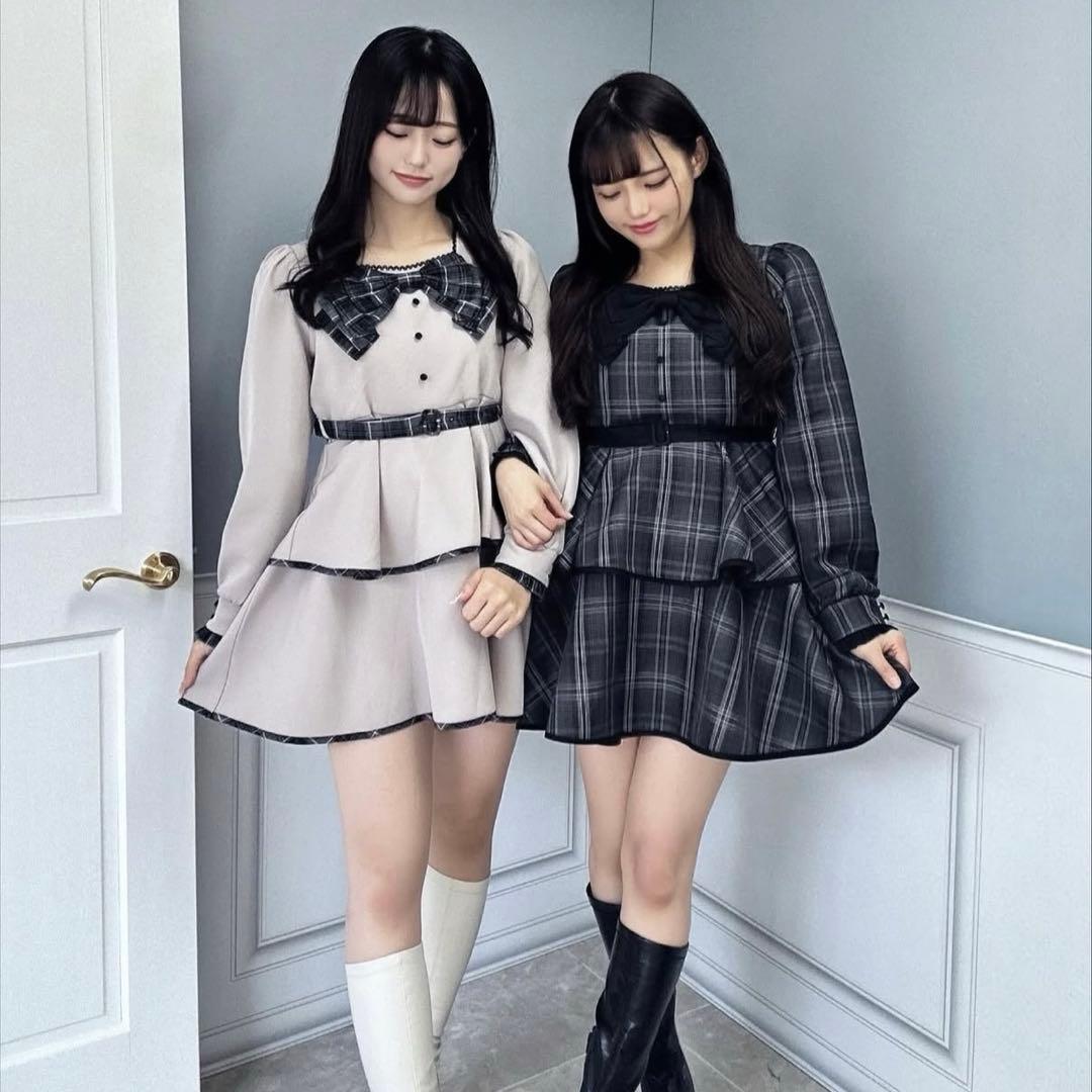 あ*ち様 evelyn ビッグリボンティアードop ピンク