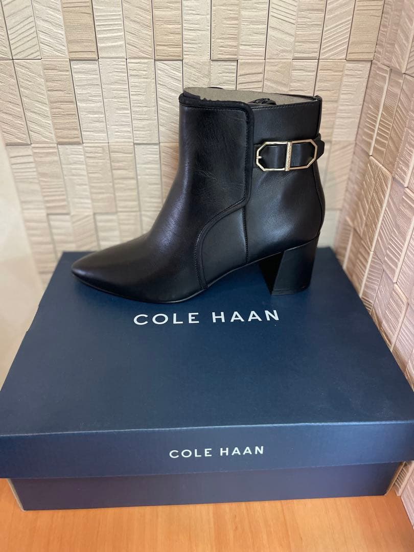 COLE HAAN ブラック サイドゴアブーツ 7