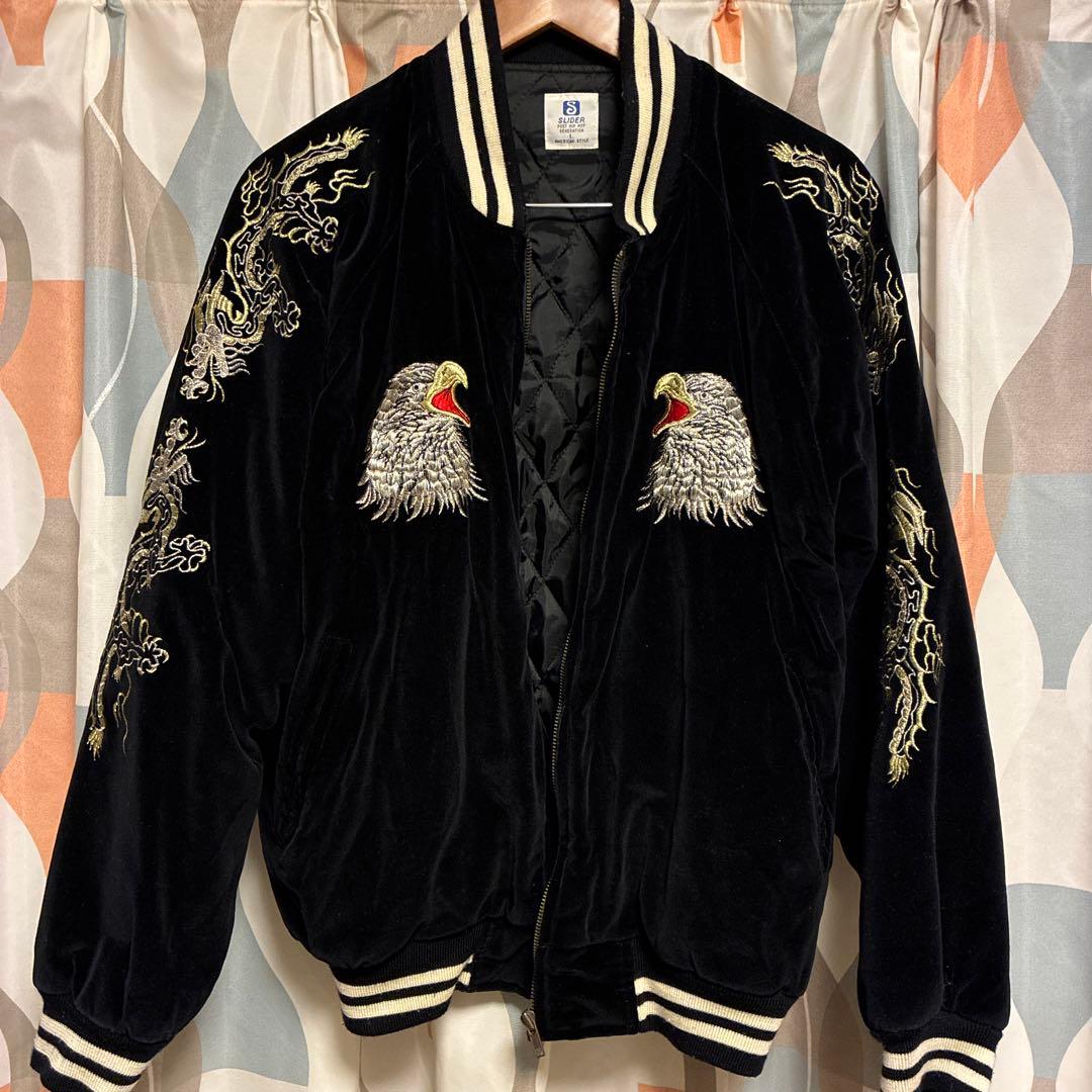 別珍 SLIDER スライダー 刺繍 ベロア スカジャン スーベニアジャケット