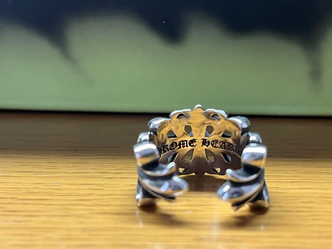 ダブルフローラルクロスリング　クロムハーツ　シルバー925　21号