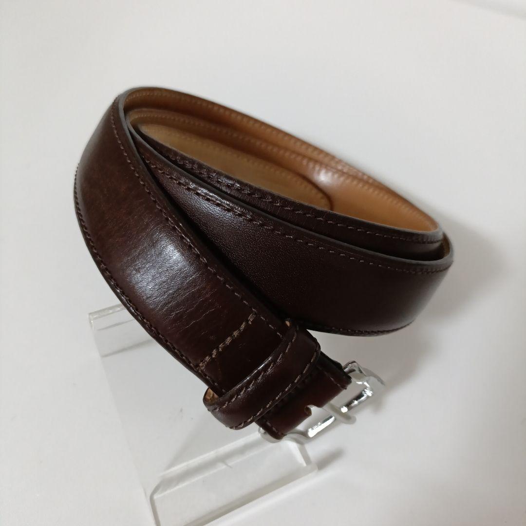 エッティンガー 本革レザーベルト ブラウン系 美品