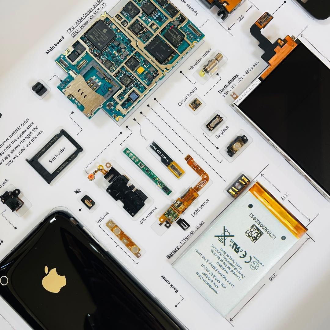 【希少端末】 iPhone 3G 標本アート ボックスフレーム仕様