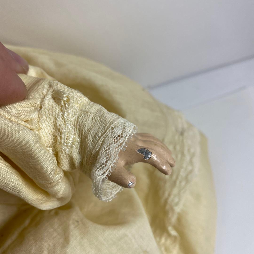 ドレッセル　アンティーク　ビスクドールブルースリープアイオープンマウス　首裏に銘