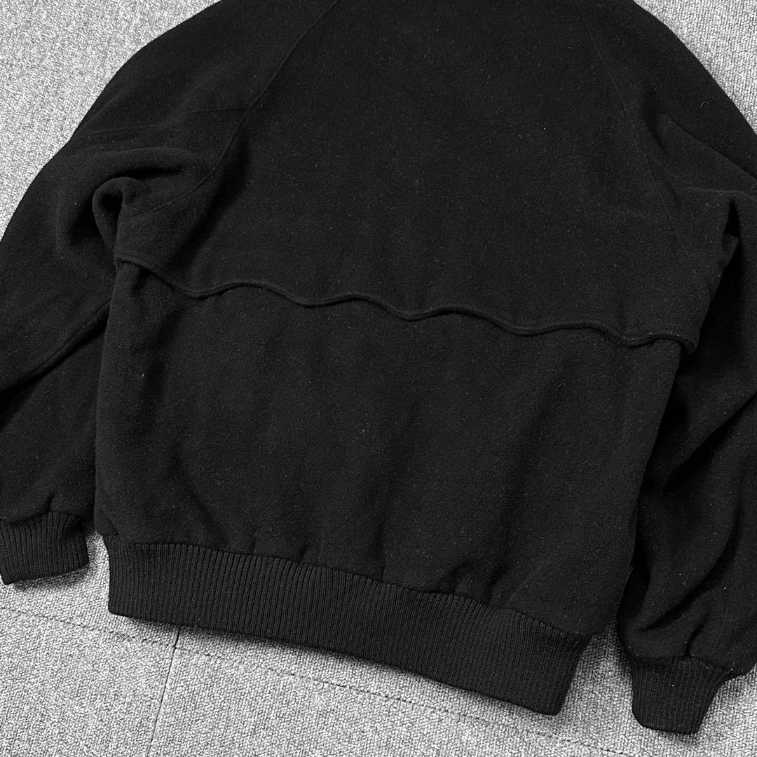 90s ウール ハリントンジャケット 黒 ブラック 古着