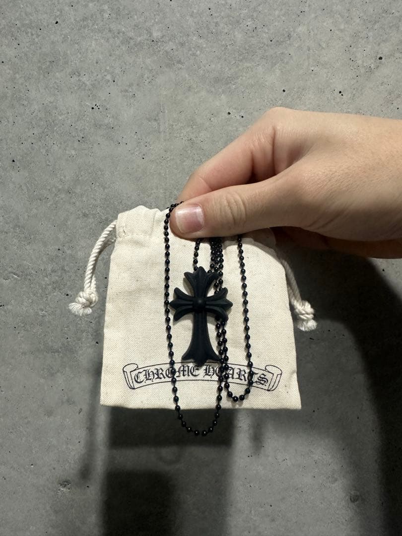 CHROME HEARTS ラバーネックレス　ブラック