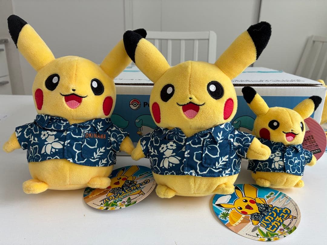 バカンスピカチュウ ぬいぐるみ＆キーホルダー　ポケモンストア沖縄限定