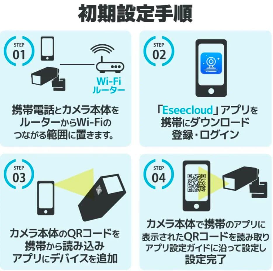 【新品】ソーラーパネル一体型防犯カメラ フルHD・IP65防水・スマホ連携対応