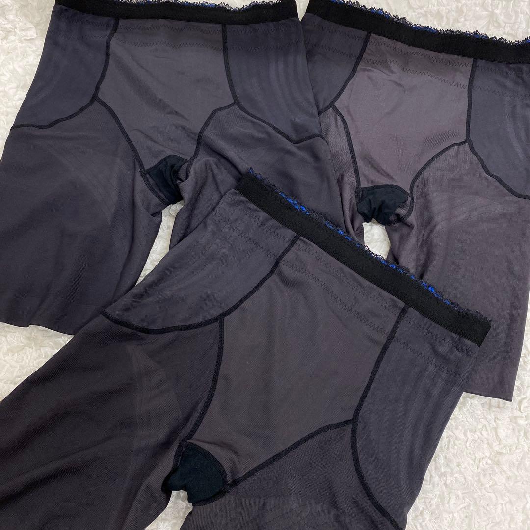 マルコ 補正下着 ロングガードル EL-76 3枚 カーヴィシャス ブラック 黒