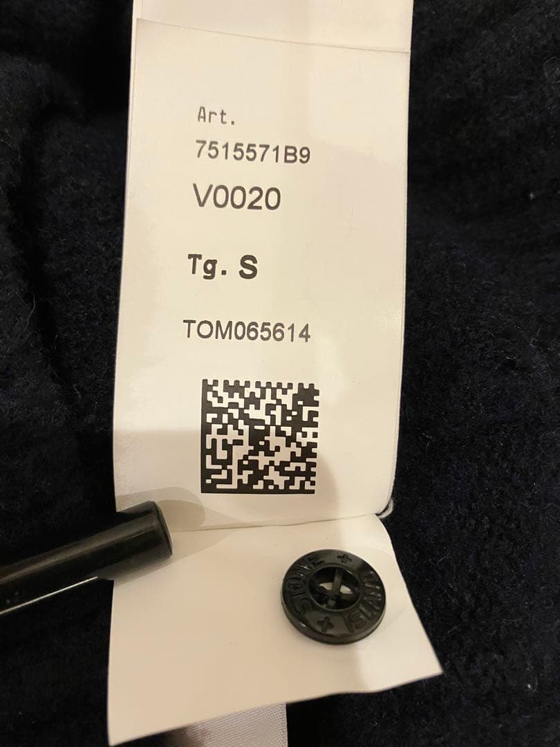 STONE  Sサイズ ニットプルオーバー ネイビー イタリア製