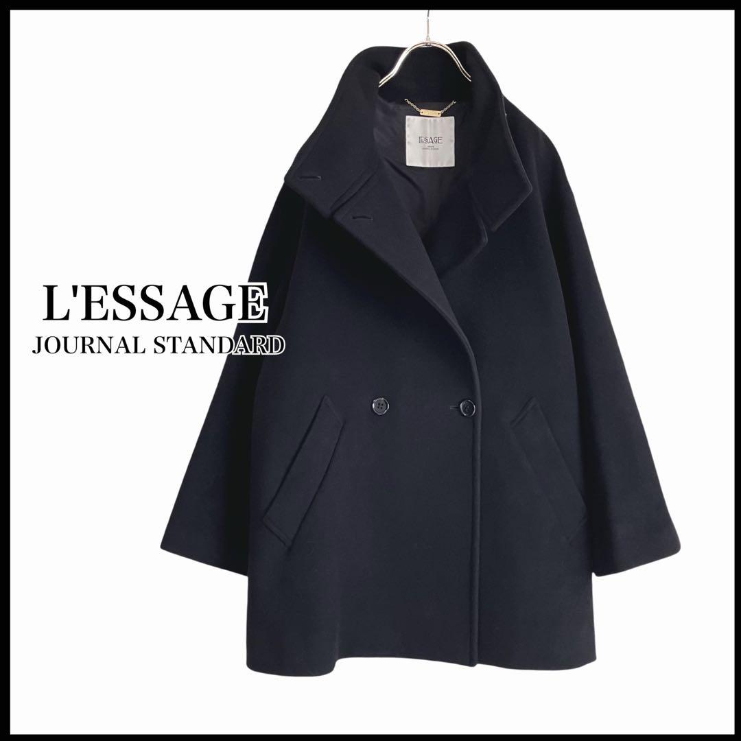 【2024AW】L'ESSAGE MANTECO スタンドショートコート 黒