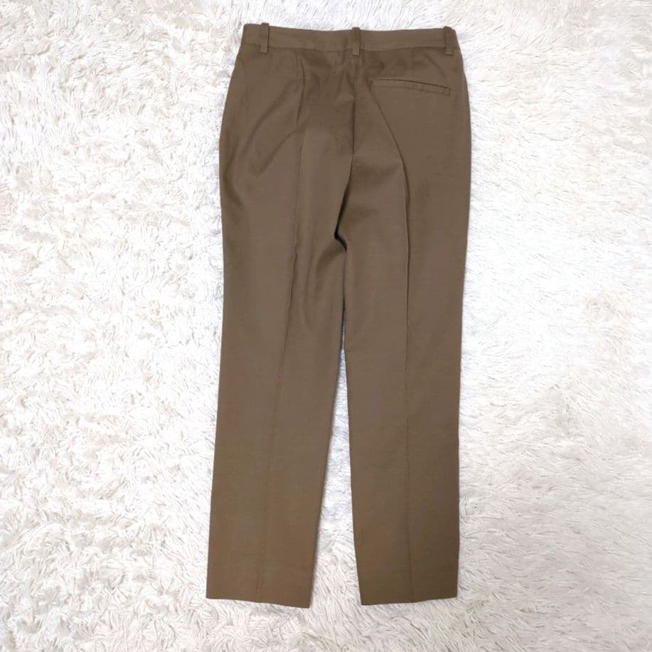 セオリー　スーツ　セットアップ　ノーカラー　ベージュ　ストレッチ コットン