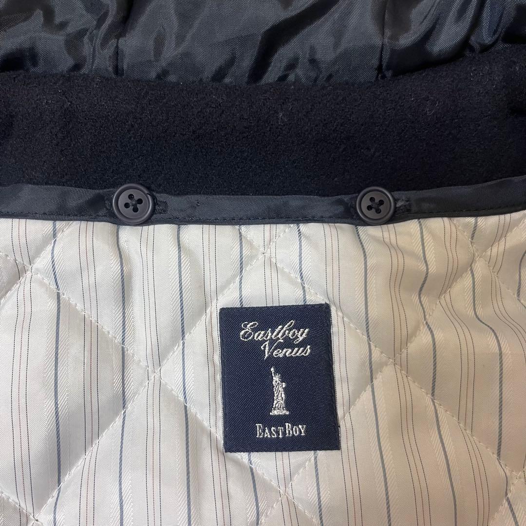 EASTBOY Venus ダッフルコート 裏地付 ネイビー 紺 9号