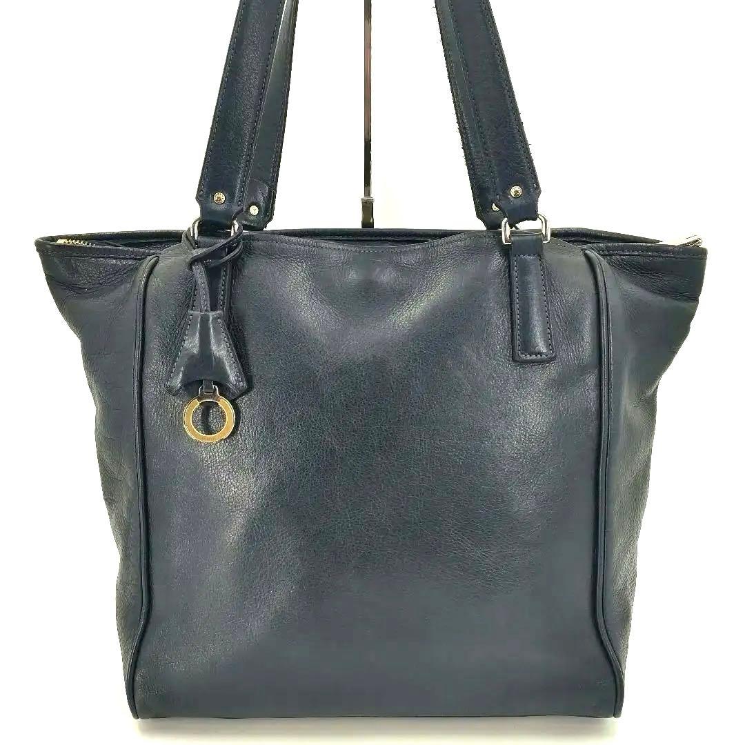 aniary　アニアリ トートバッグ　ダークネイビー　レザー　A4