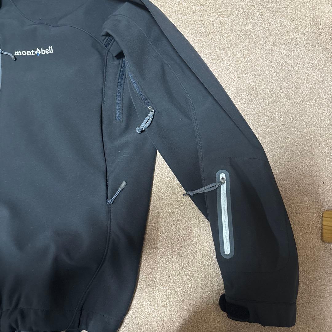モンベル パウダーシェッドパーカ Sサイズ ブラックマウンテンパーカー