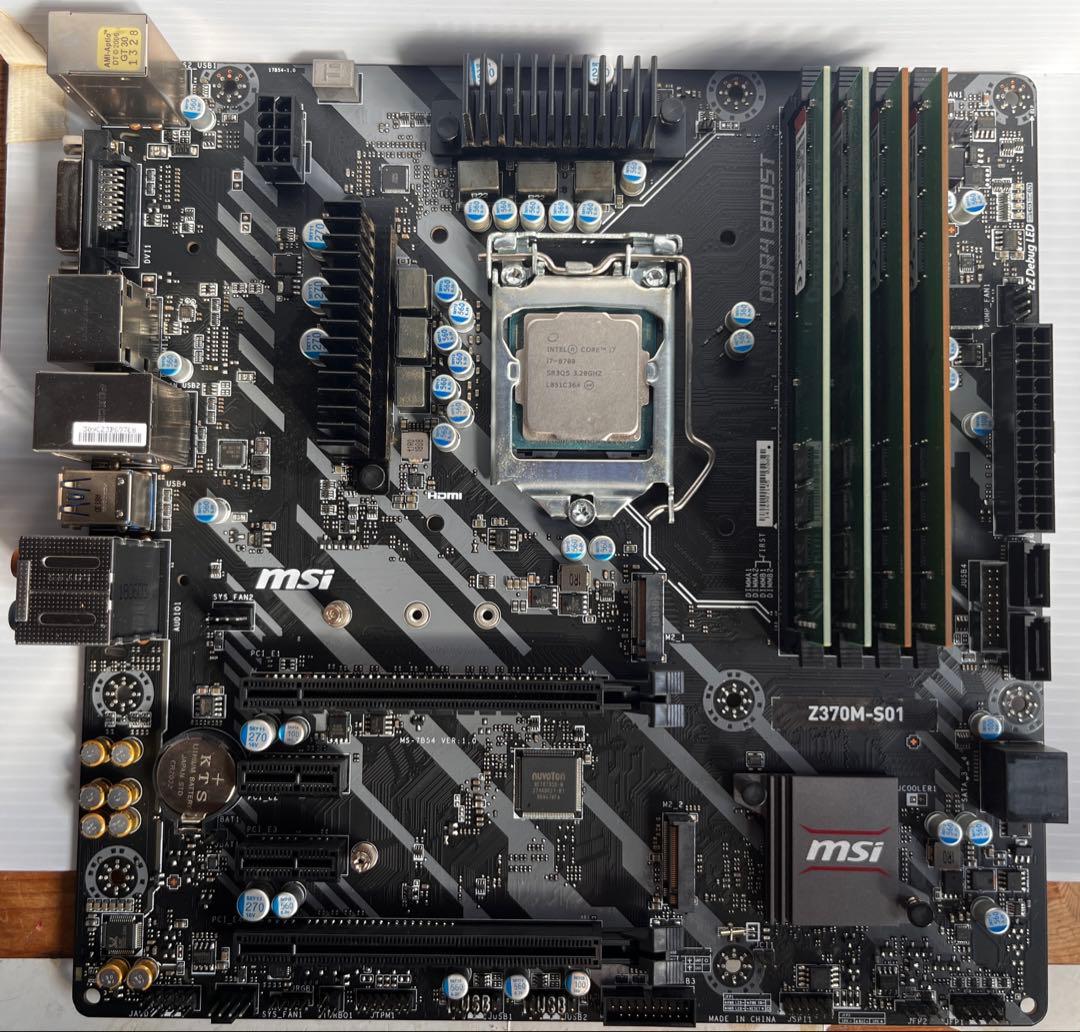 マザーボード MSI Z370M-S01 Core i7 8700 32GB