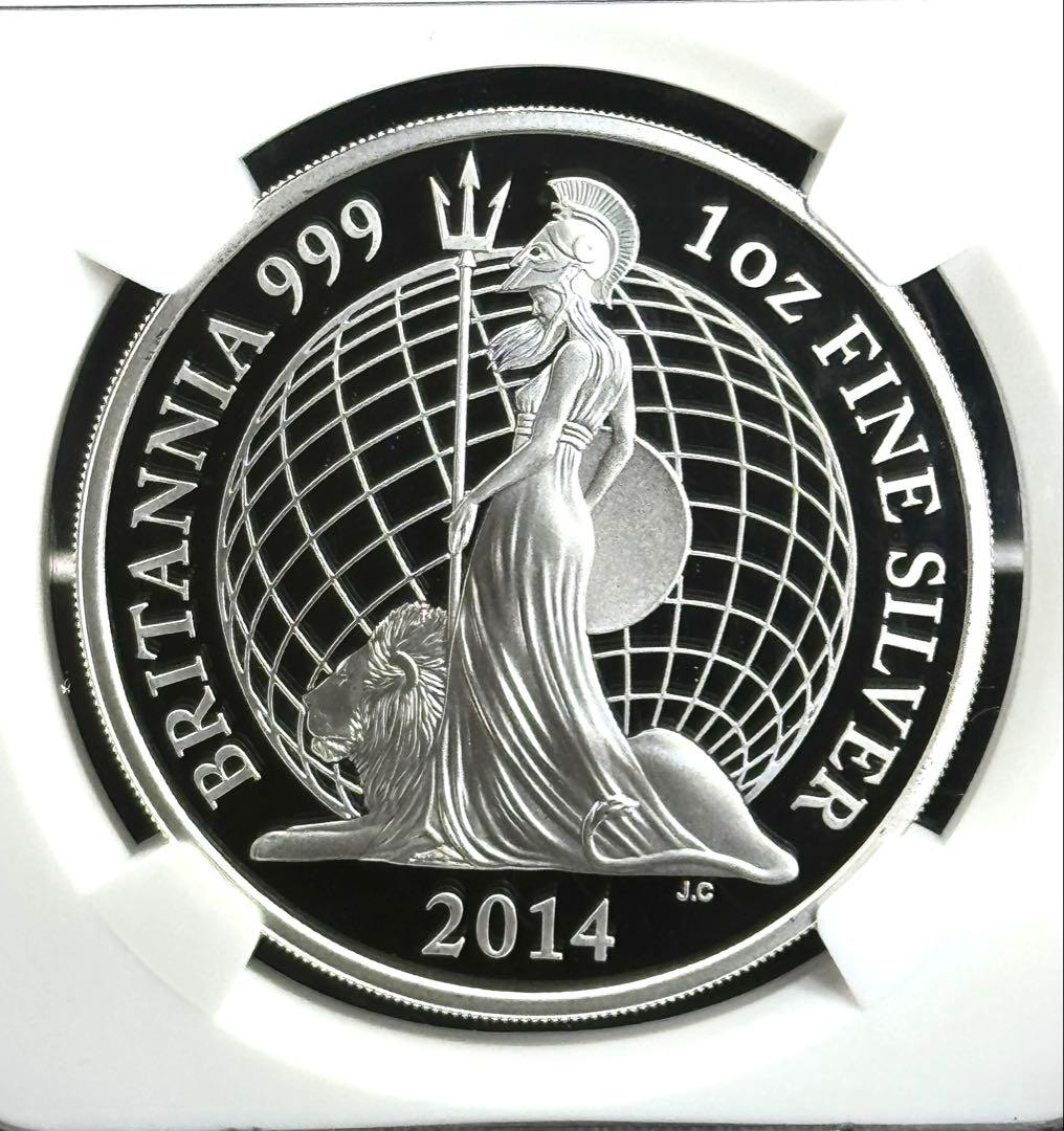 2014 イギリス ブリタニア １オンス 銀貨 PF70UC ロイヤルミント