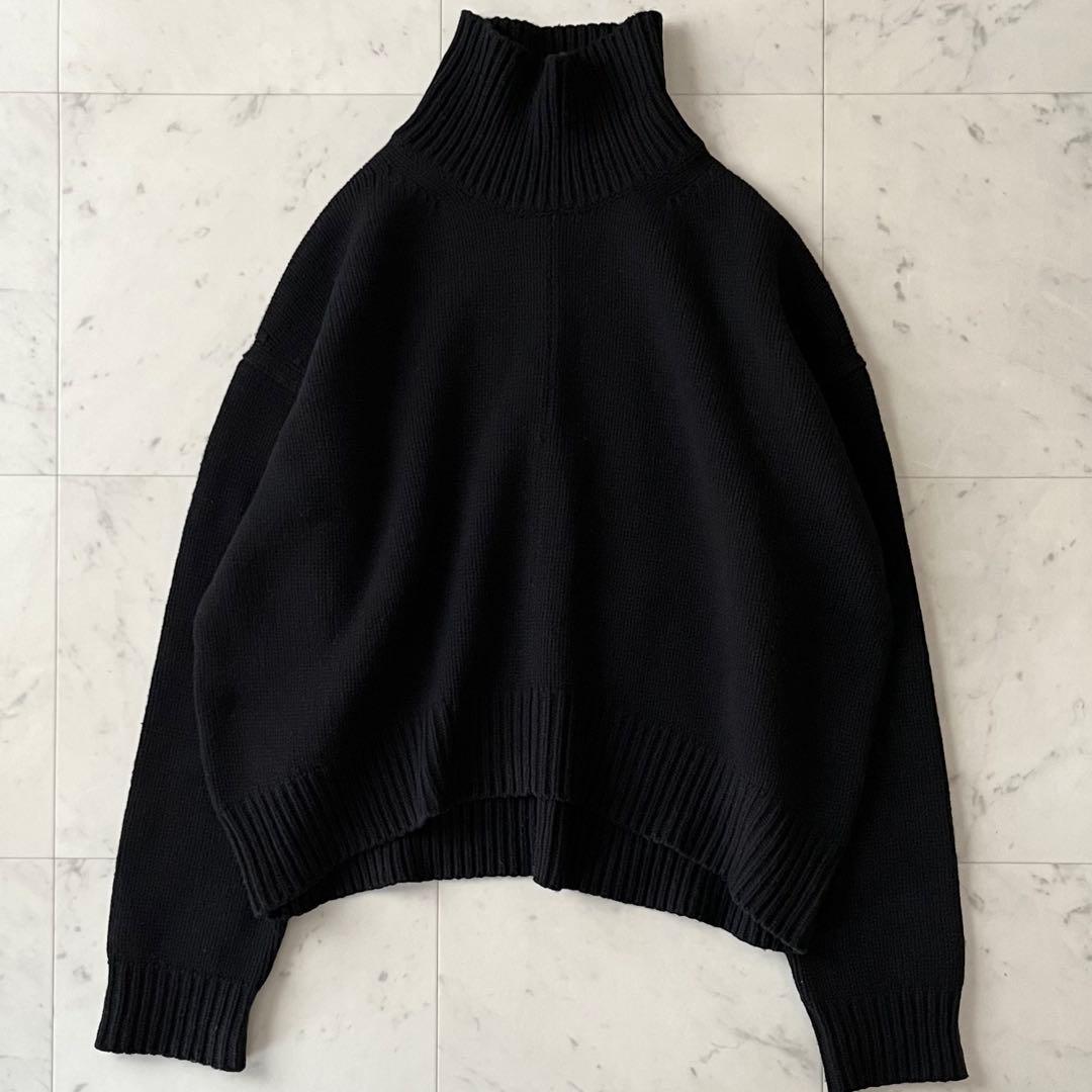 美品＊マディソンブルー ウールハイネックニット サイズ00 ブラック黒 長袖