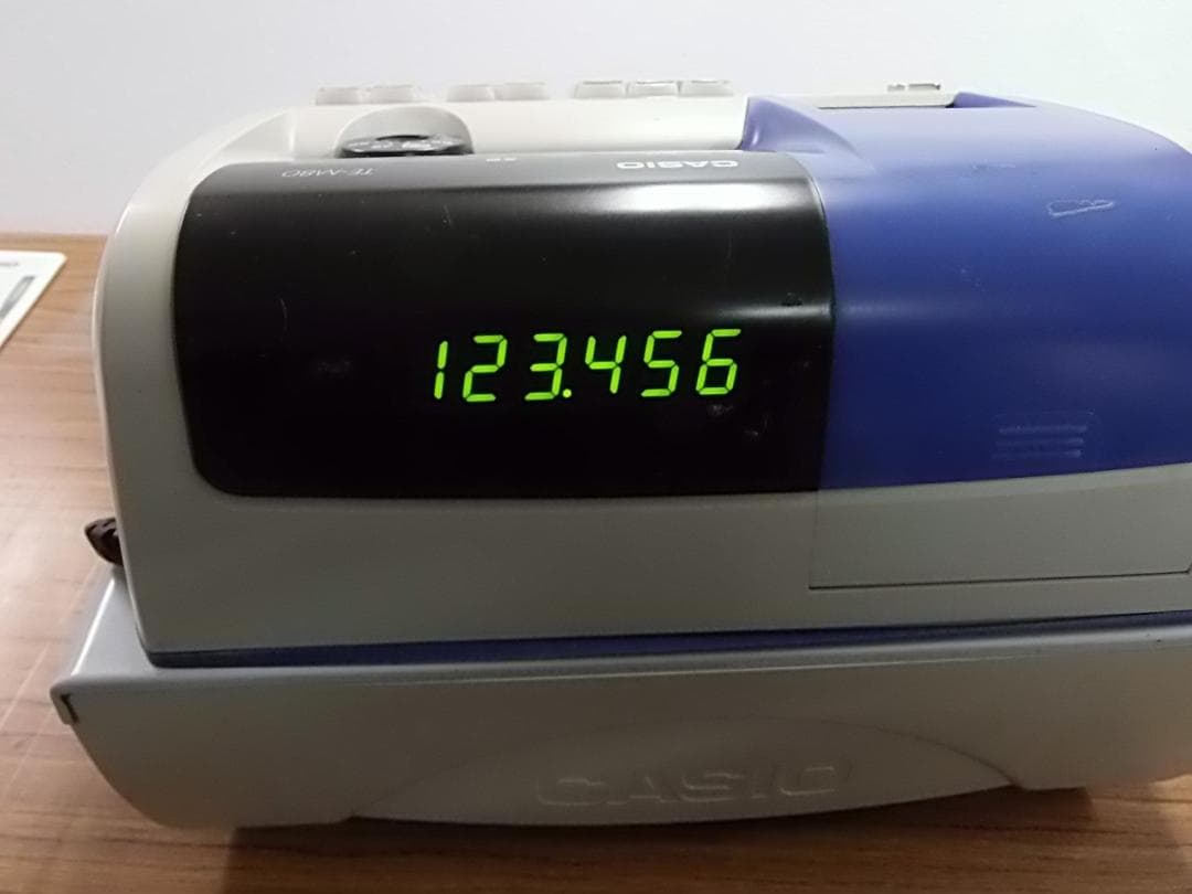 青1226簡単レジ58㍉感熱紙　ガチャレジ　カシオTE-M80レジスター4部門