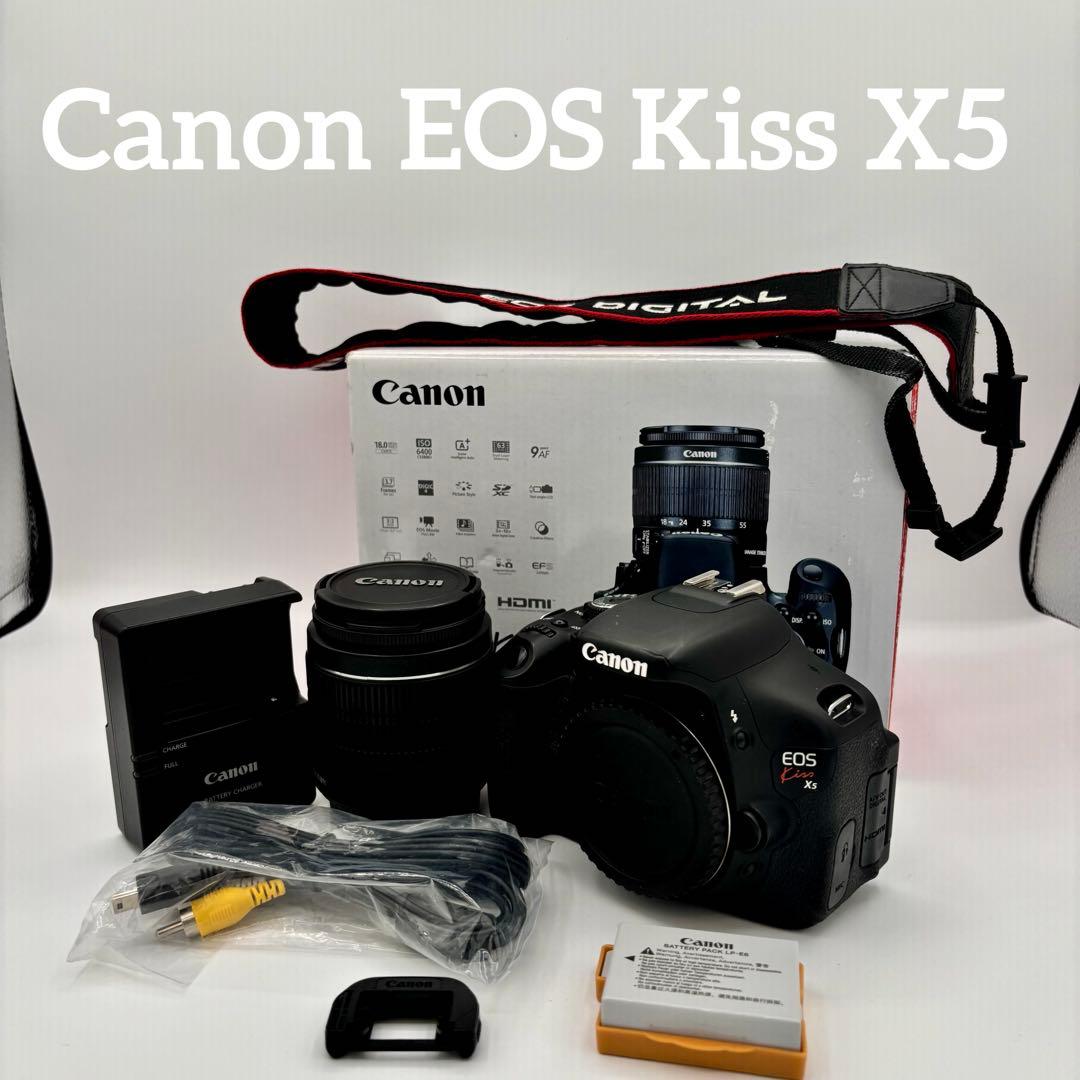 ★Canon EOS Kiss X5★一眼レフカメラ★キヤノン　デジタル　カメラ