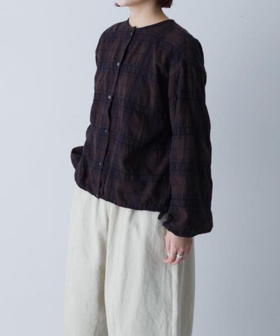 かぐれ　シャドーチェックドロストカーディガン未使用品