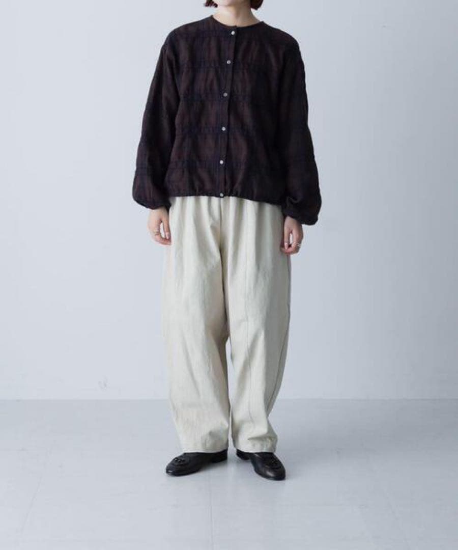 かぐれ　シャドーチェックドロストカーディガン未使用品