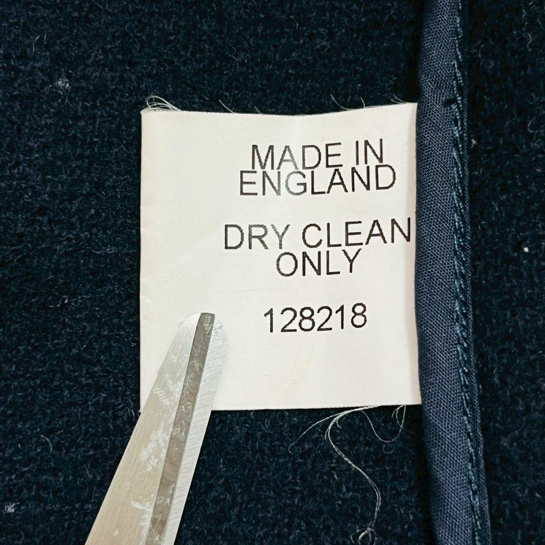 美品✨オールドイングランド ヘリンボーン ウール100% ダッフルコート 紺色