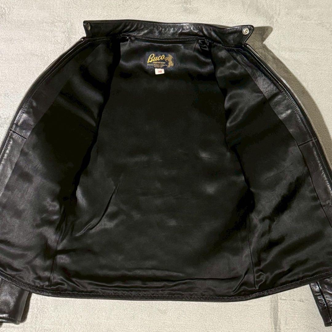 リアルマッコイズ BUCO J-100 レザージャケット サイズ38 馬革 黒芯