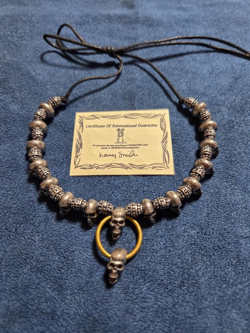 ネクロマンス NECROMANCE　ブラススカル　ネックレス　hide