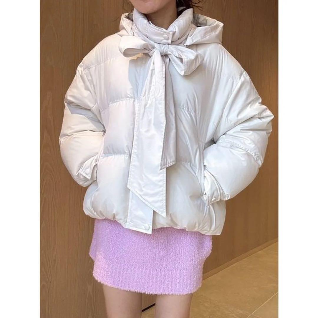 【WEB限定カラー】recycleリボンダウン （OWHT）