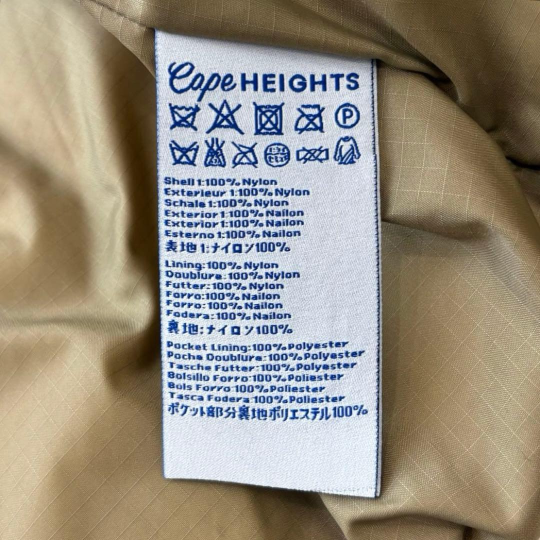 【美品】CAPE HEIGHTS ダウンコート ベージュ 袖ロゴ XS 秋冬