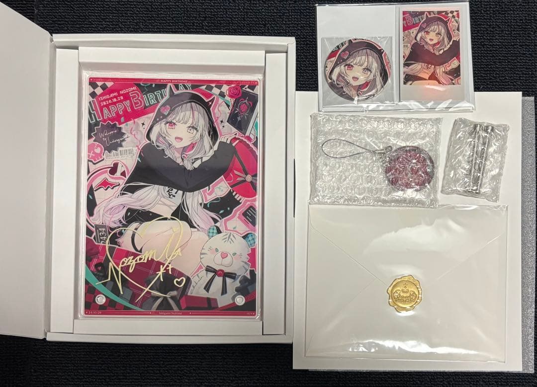 石神のぞみ 誕生日グッズ2024 アクリルパネルセット 缶バッチ チェキ セット