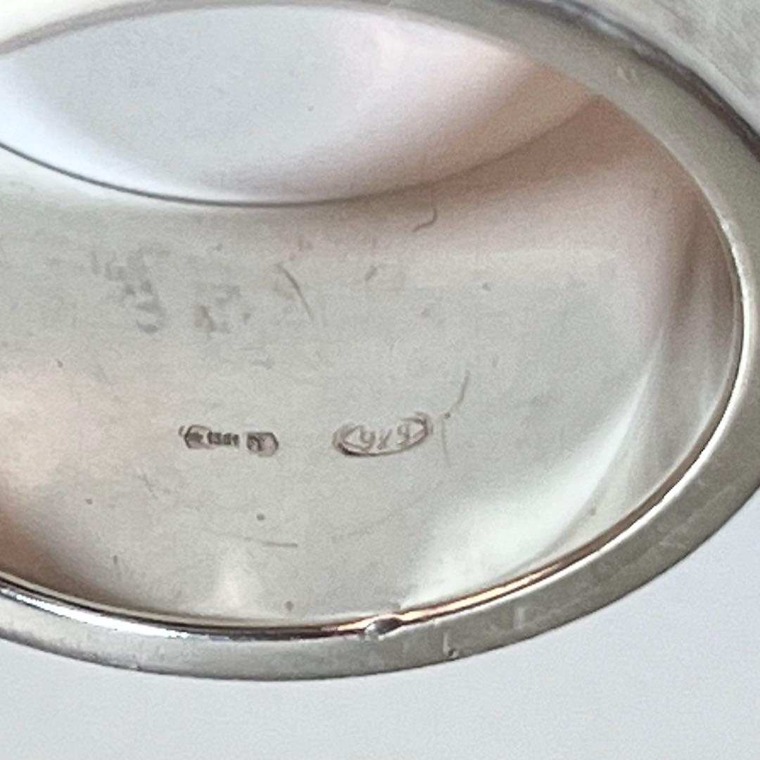 【GUCCI】ロゴ ワイドリング SV925 シルバー 指輪 17号〜18号