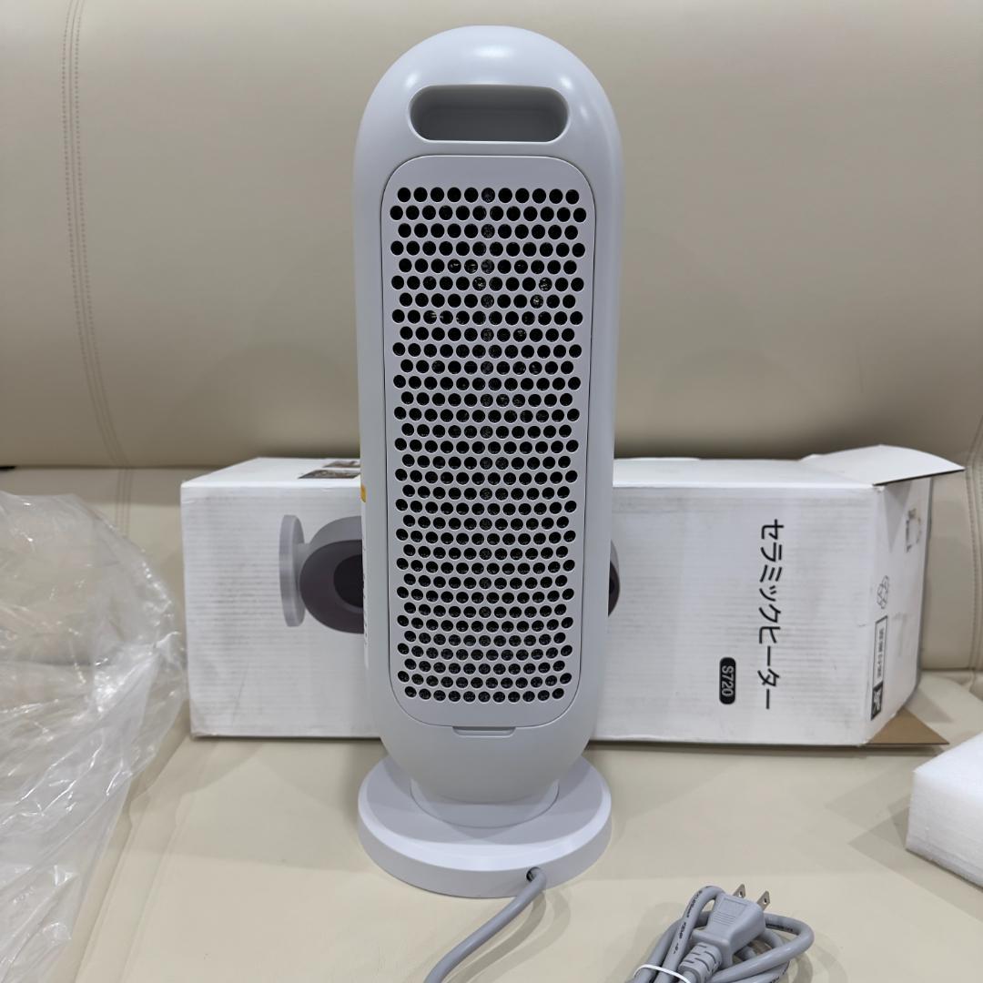 【新品】セラミックヒーター 省エネ 電気 首振り リモコン付 S720