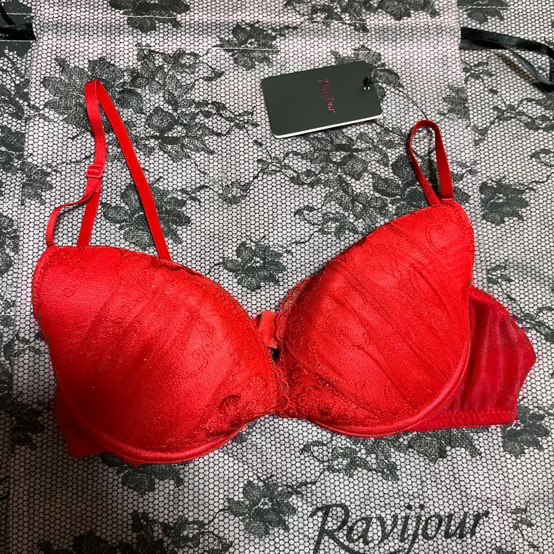 ☆Ravijour☆廃盤ラメ入☆RED☆D65-70 3連Tバック☆セット