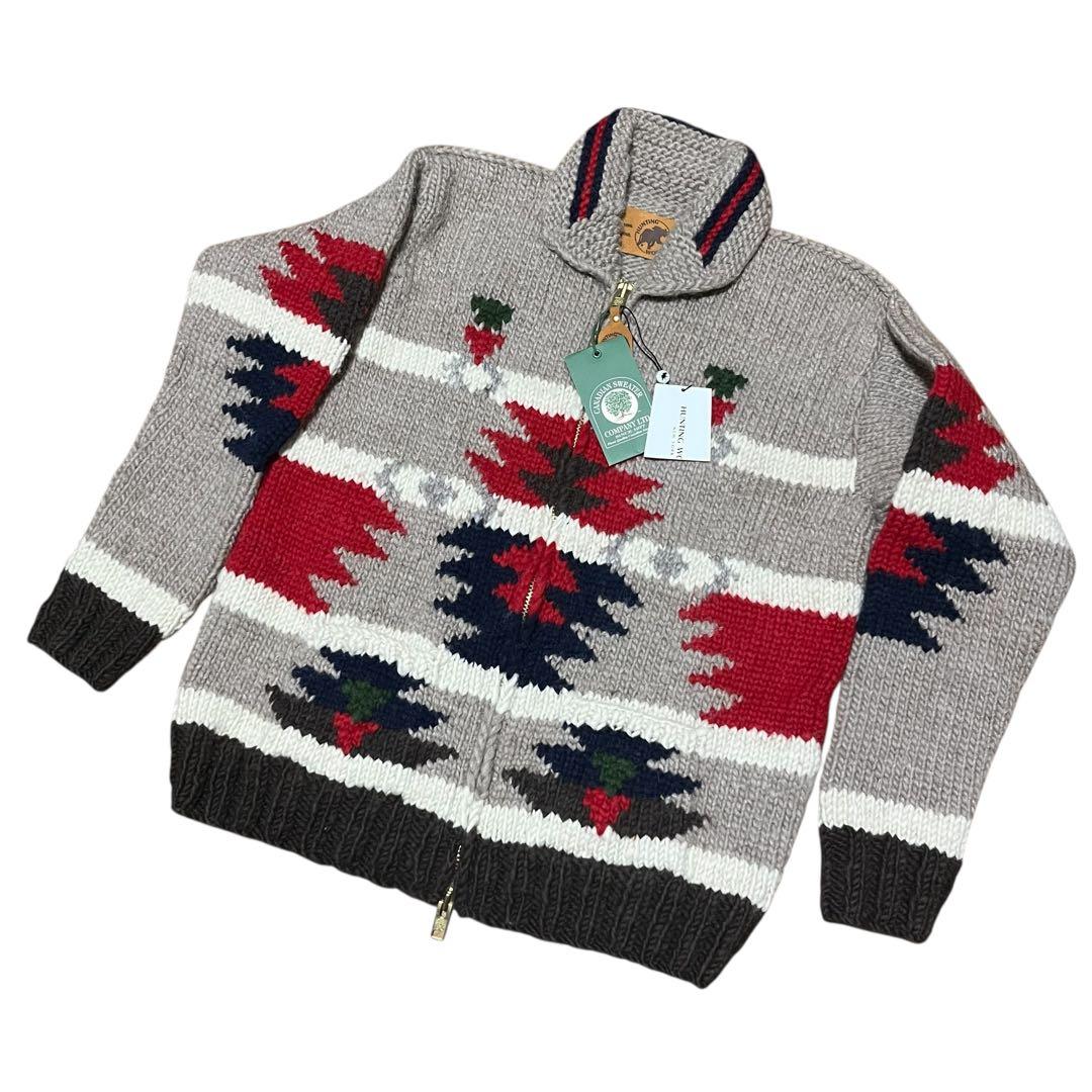 jiro未使用ハンティングワールド×カナディアンセーターカウチンニットXL