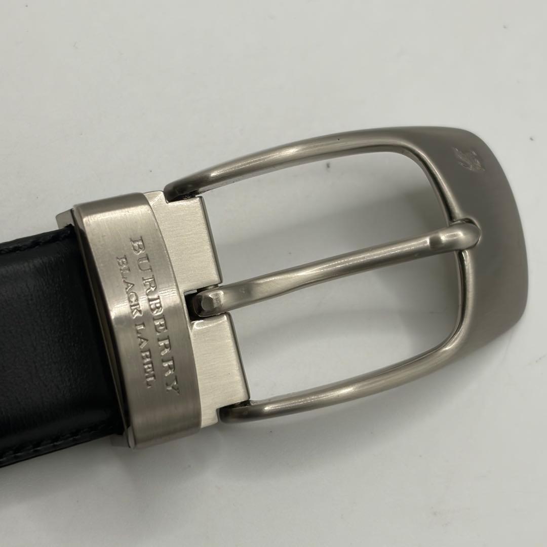 美品！Burberry Black Label ブラックレザーベルト
