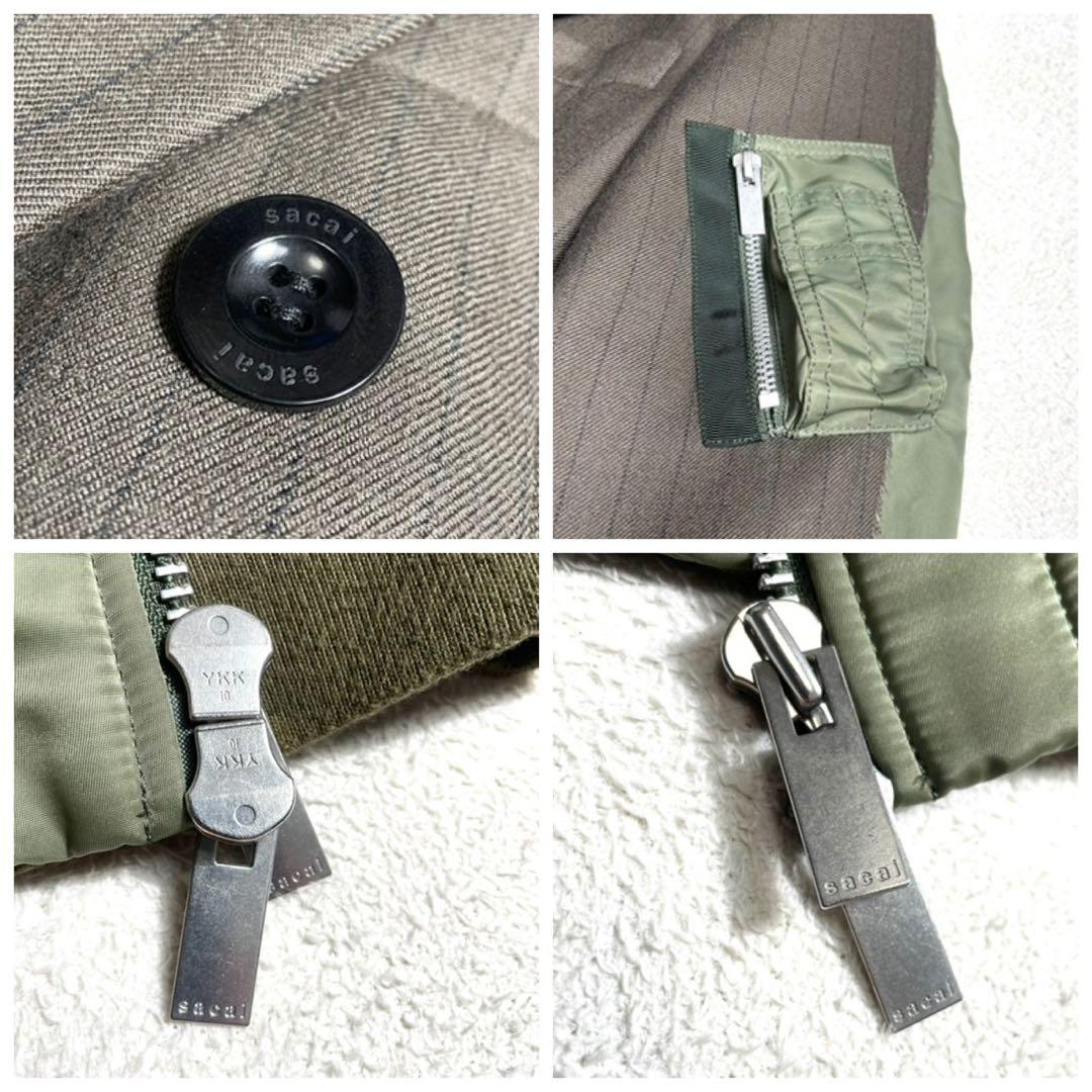 sacai ダブルブレストチョークストライプジャケット　レディース　サカイ