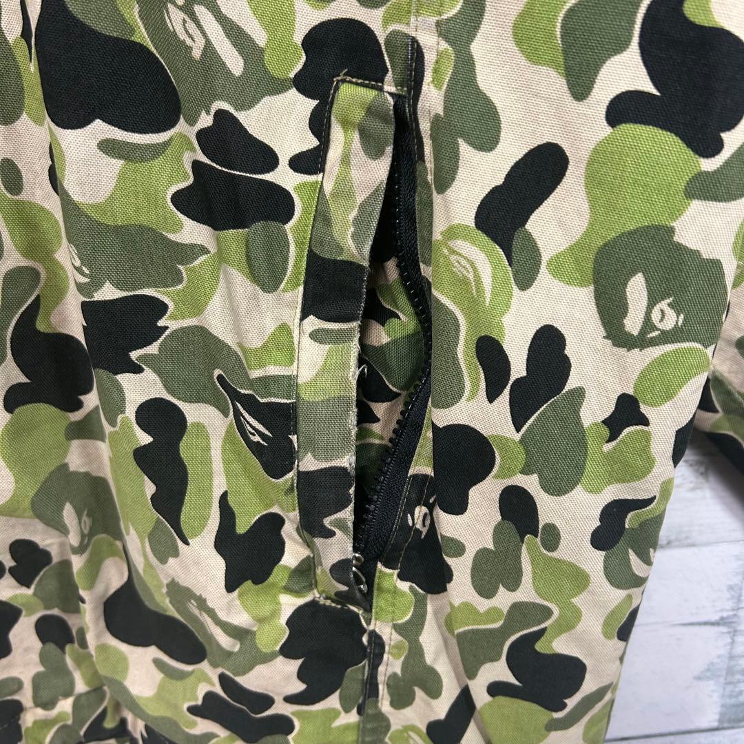 90s 00s アベイシングエイプ カモ柄 ジャケット XL M-65 難あり