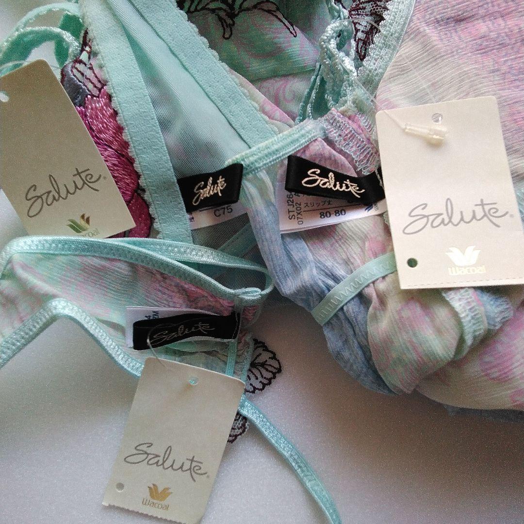 サルート　ブラジャー・ソング(Tバック)・スリップ 3点セット