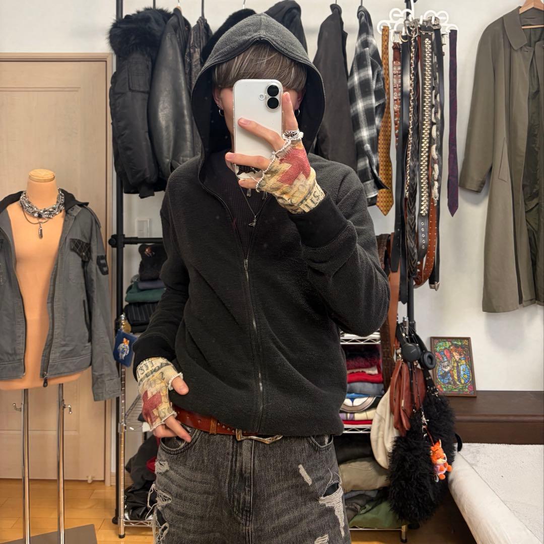 alexanderwang フルジップパーカー　パイル　タオル　y2k グランジ