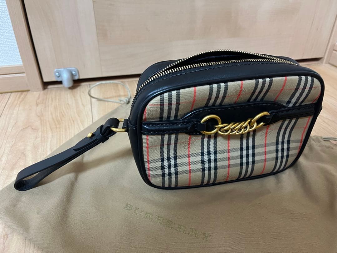 バーバリー BURBERRY ウエストバッグ ベルトポーチ ブラックマルチカラー