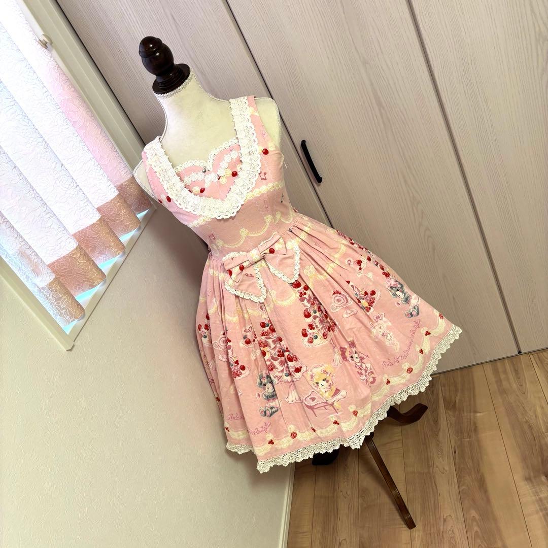 なかよしくみゃちゃんのCreamy Quartet柄jsk