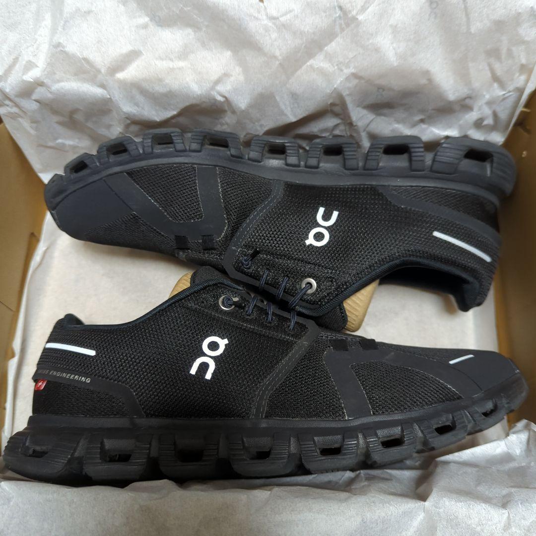 On Cloud6 メンズ 26.0cm オールブラック ランニングシューズ